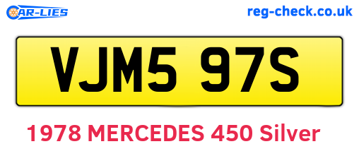 VJM597S are the vehicle registration plates.