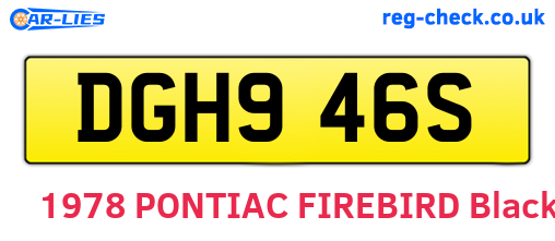 DGH946S are the vehicle registration plates.