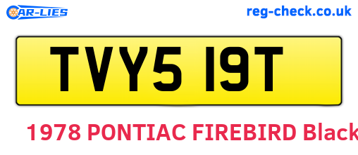 TVY519T are the vehicle registration plates.