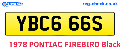YBC666S are the vehicle registration plates.