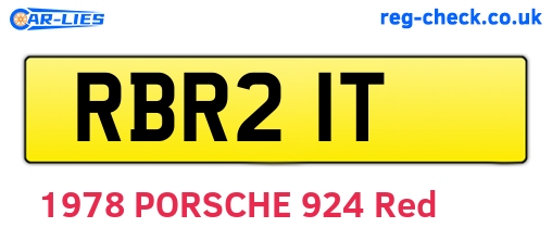RBR21T are the vehicle registration plates.