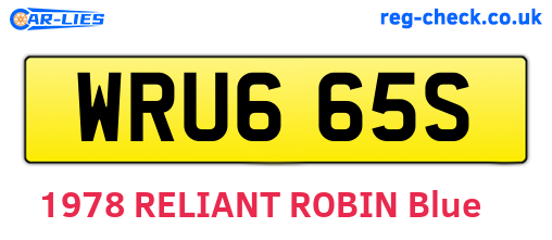WRU665S are the vehicle registration plates.