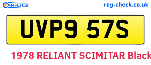 UVP957S are the vehicle registration plates.