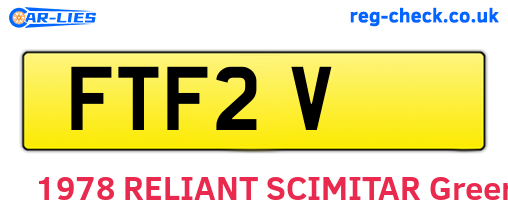 FTF2V are the vehicle registration plates.