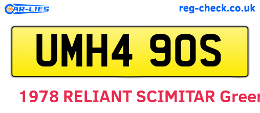 UMH490S are the vehicle registration plates.