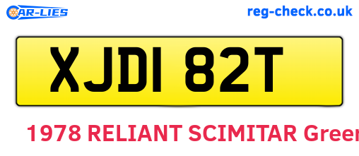 XJD182T are the vehicle registration plates.