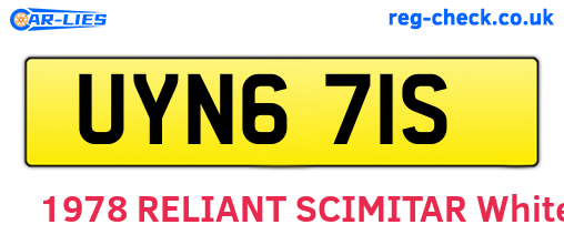 UYN671S are the vehicle registration plates.