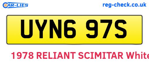UYN697S are the vehicle registration plates.