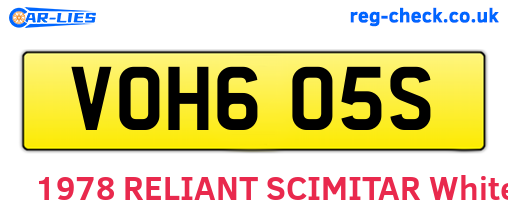 VOH605S are the vehicle registration plates.