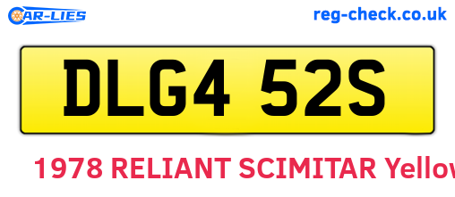 DLG452S are the vehicle registration plates.