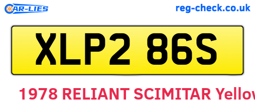 XLP286S are the vehicle registration plates.