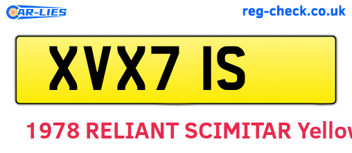 XVX71S are the vehicle registration plates.