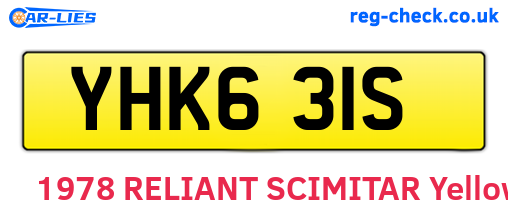 YHK631S are the vehicle registration plates.