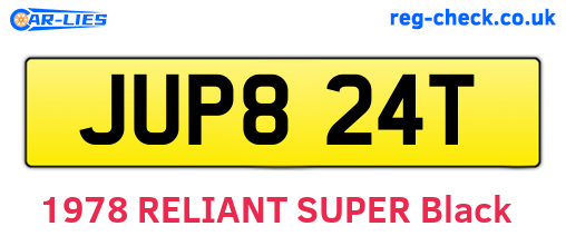 JUP824T are the vehicle registration plates.