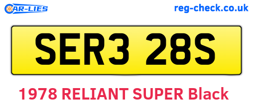 SER328S are the vehicle registration plates.