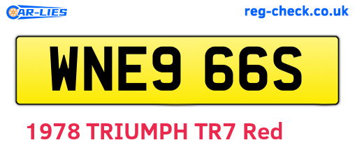 WNE966S are the vehicle registration plates.