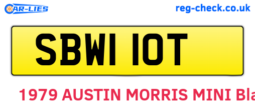 SBW110T are the vehicle registration plates.