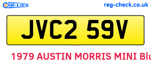 JVC259V are the vehicle registration plates.