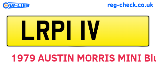 LRP11V are the vehicle registration plates.