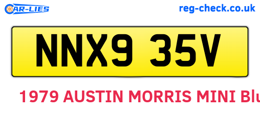 NNX935V are the vehicle registration plates.