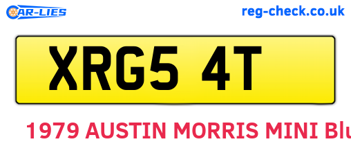 XRG54T are the vehicle registration plates.