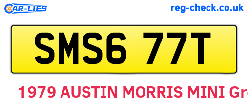 SMS677T are the vehicle registration plates.