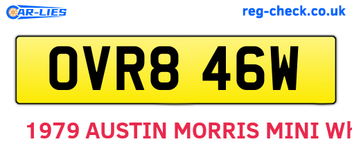 OVR846W are the vehicle registration plates.