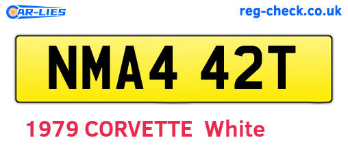NMA442T are the vehicle registration plates.