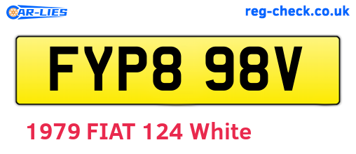 FYP898V are the vehicle registration plates.