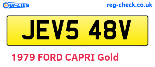 JEV548V are the vehicle registration plates.