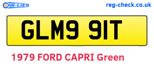 GLM991T are the vehicle registration plates.