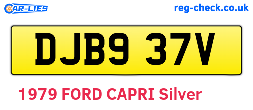 DJB937V are the vehicle registration plates.