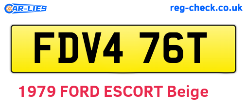 FDV476T are the vehicle registration plates.