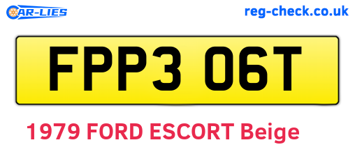 FPP306T are the vehicle registration plates.