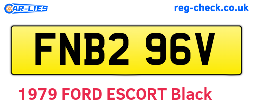 FNB296V are the vehicle registration plates.
