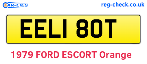 EEL180T are the vehicle registration plates.