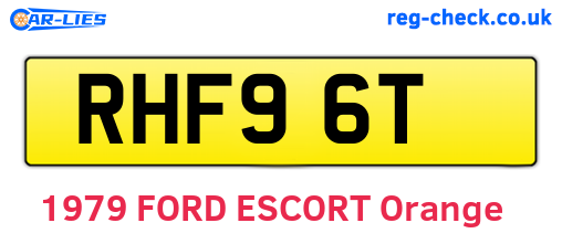 RHF96T are the vehicle registration plates.