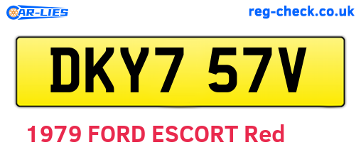 DKY757V are the vehicle registration plates.