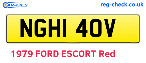 NGH140V are the vehicle registration plates.
