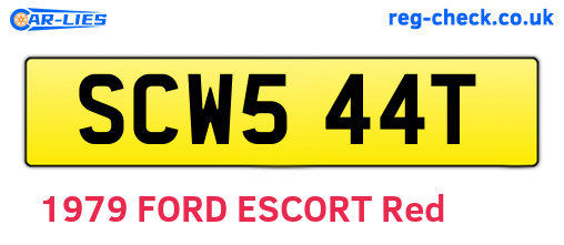 SCW544T are the vehicle registration plates.