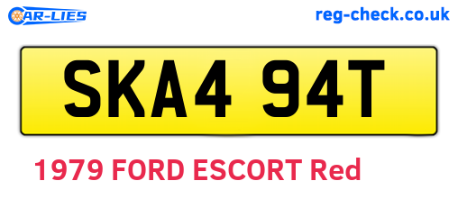 SKA494T are the vehicle registration plates.