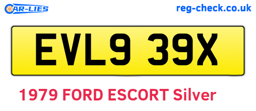 EVL939X are the vehicle registration plates.