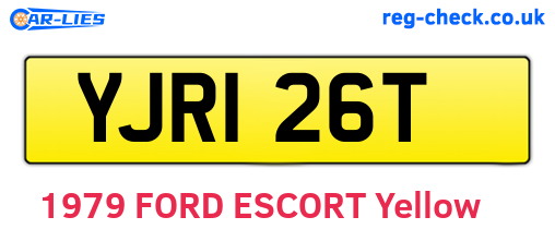 YJR126T are the vehicle registration plates.