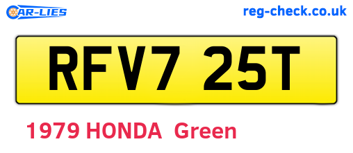 RFV725T are the vehicle registration plates.