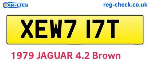 XEW717T are the vehicle registration plates.