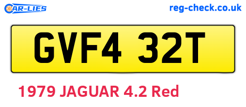 GVF432T are the vehicle registration plates.