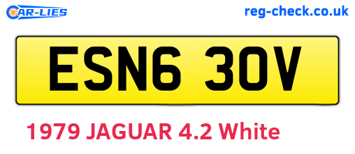ESN630V are the vehicle registration plates.