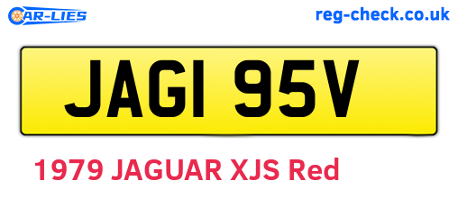 JAG195V are the vehicle registration plates.