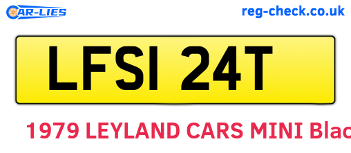 LFS124T are the vehicle registration plates.