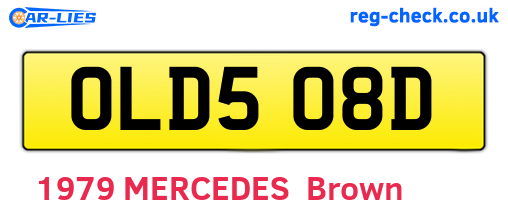 OLD508D are the vehicle registration plates.